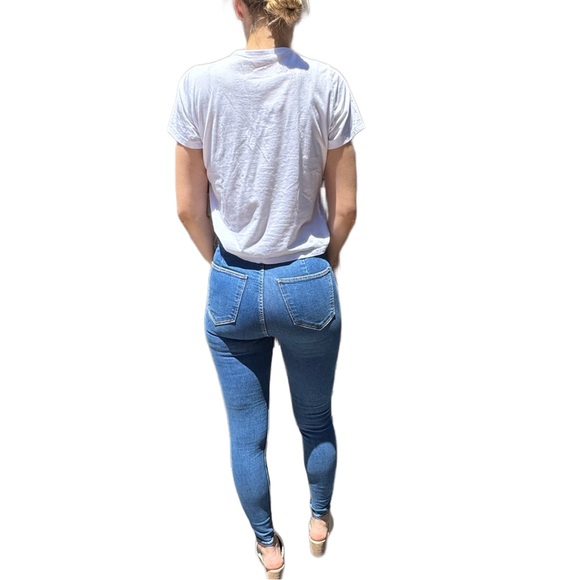 Zara blue skinny jeans stretchy size USA 4 EUR 36 - Picture 6 of 6